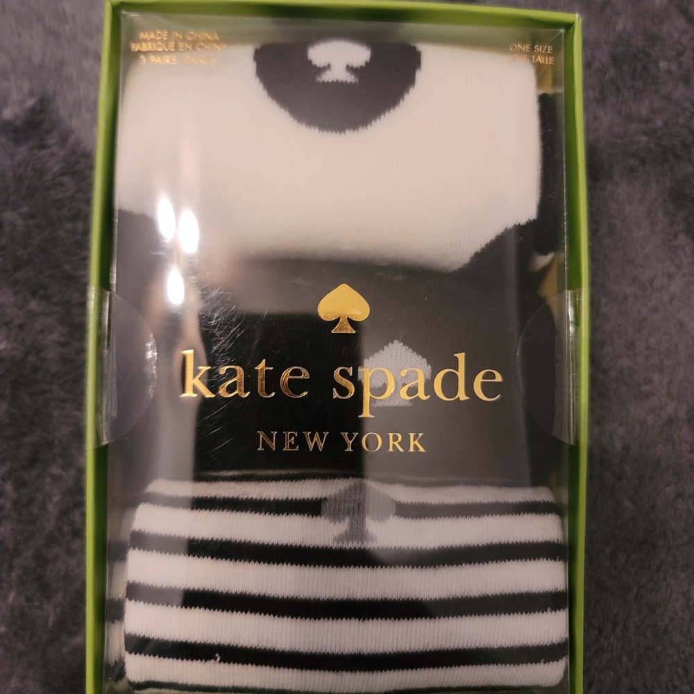 Kate Spade Black and White Socks